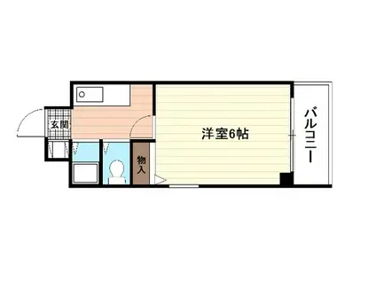 第10片山ビル(1K/8階)の間取り写真