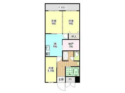 SATOビル12(3DK/2階)の間取り写真