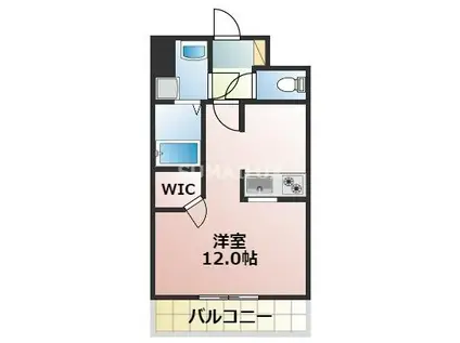 フルール南熊本(ワンルーム/3階)の間取り写真