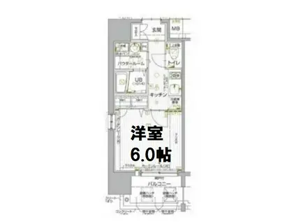 エスリード心斎橋イースト(1K/11階)の間取り写真