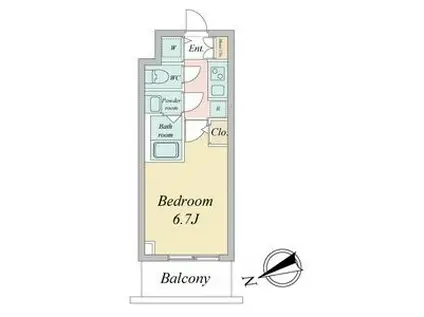 オーキッドレジデンス鶴舞(1K/10階)の間取り写真