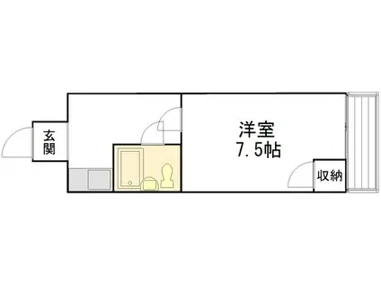 ロジェホリワ(ワンルーム/1階)の間取り写真