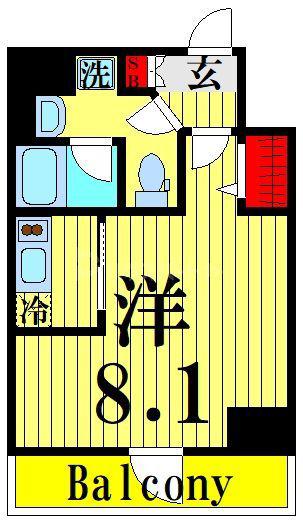 アルテシモ エスク(1K/4階)の間取り写真