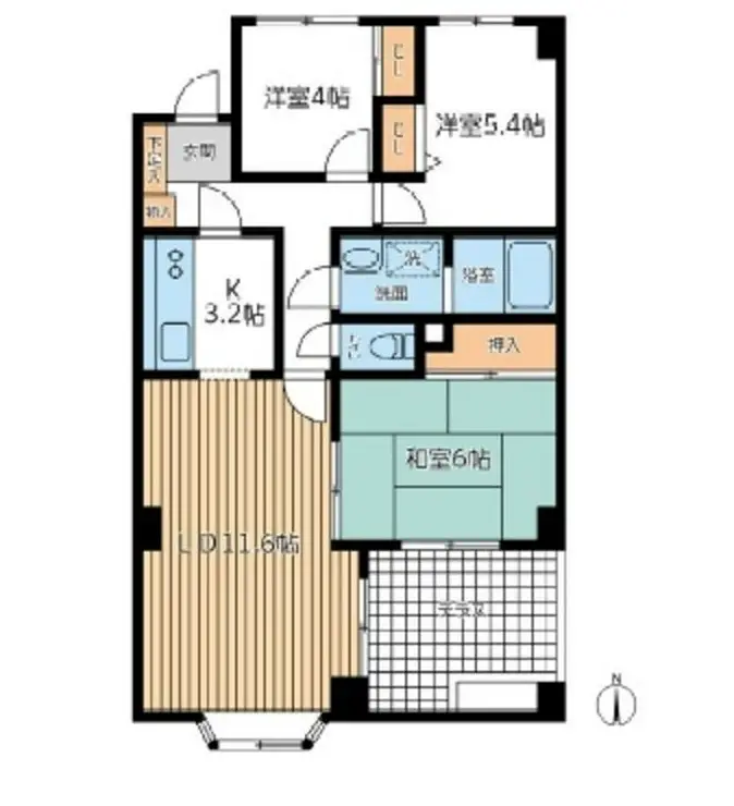 リッシェル浦和 1階階 間取り