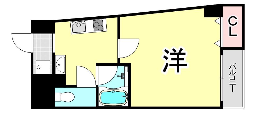 MASANI三宮(1K/5階)の間取り写真