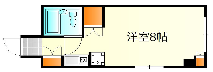 M.Aビル(ワンルーム/4階)の間取り写真