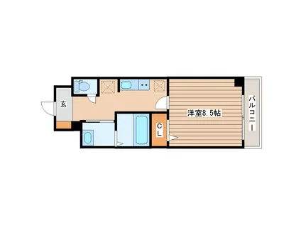 アスコット新田東(1K/3階)の間取り写真