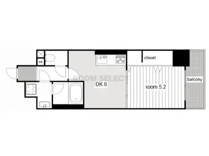 ジェネラーダ(1DK/4階)の間取り写真