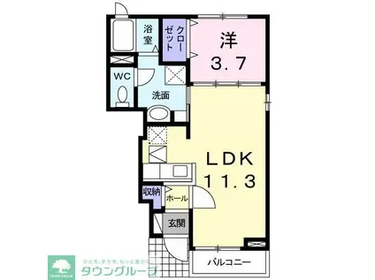 プロムナード(1LDK/1階)の間取り写真