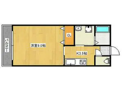 セピア・コート(1K/1階)の間取り写真