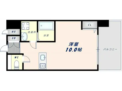 パニール・永和(ワンルーム/7階)の間取り写真