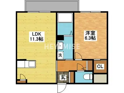 チェレステ・さくら(1LDK/2階)の間取り写真