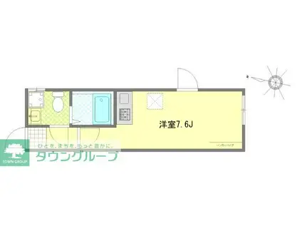 練馬区高野台422共同(ワンルーム/3階)の間取り写真