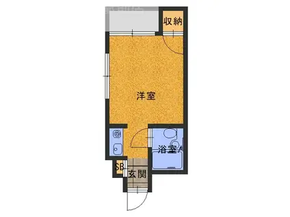 コスモBOX(ワンルーム/2階)の間取り写真