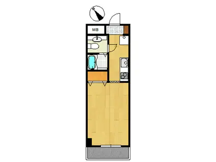 ビラ・イケノベ3号館(1K/4階)の間取り写真