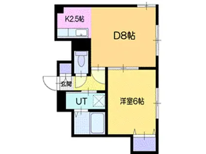 リバーサイド青葉I(1LDK/2階)の間取り写真