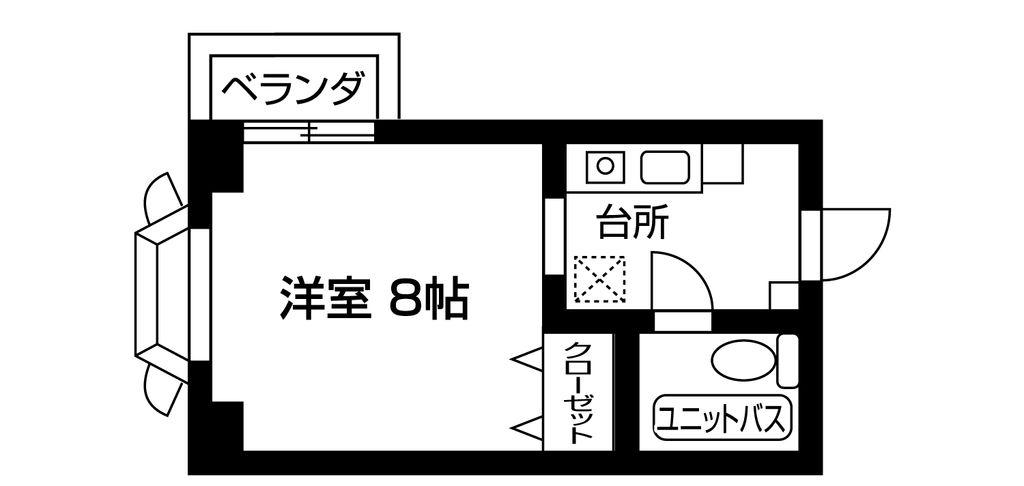 スチューデントハイツ早稲田(ワンルーム/3階)の間取り写真
