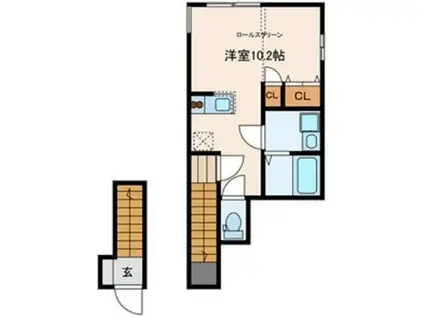 COLORED SQUARE中野坂上(ワンルーム/2階)の間取り写真