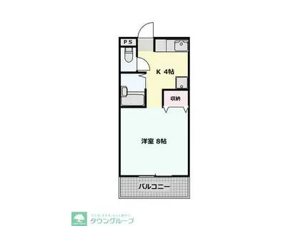 アネックス中和泉(1K/2階)の間取り写真