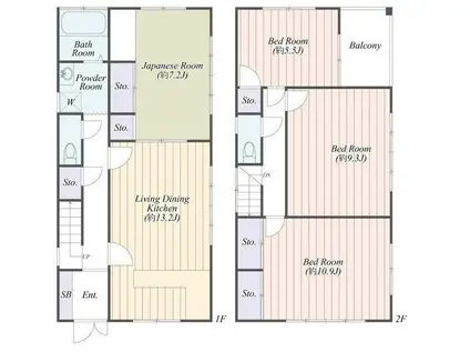 鶴見区生麦戸建て(4LDK/1階)の間取り写真