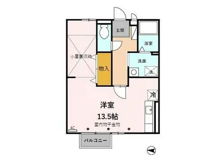 フロレスタ(ワンルーム/2階)の間取り写真