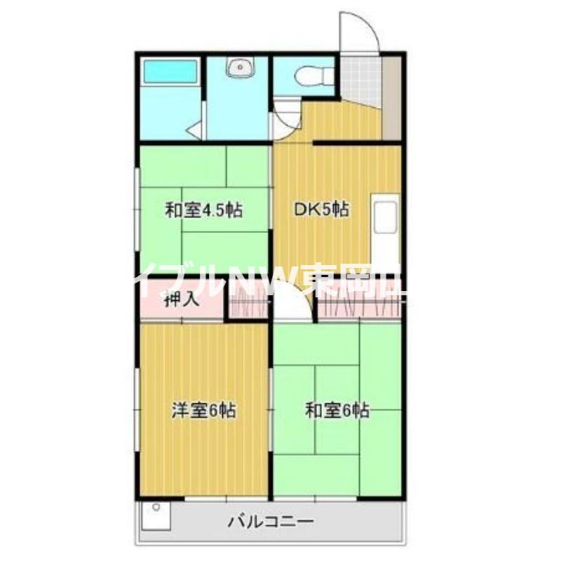 酒井ビル(3DK/2階)の間取り写真