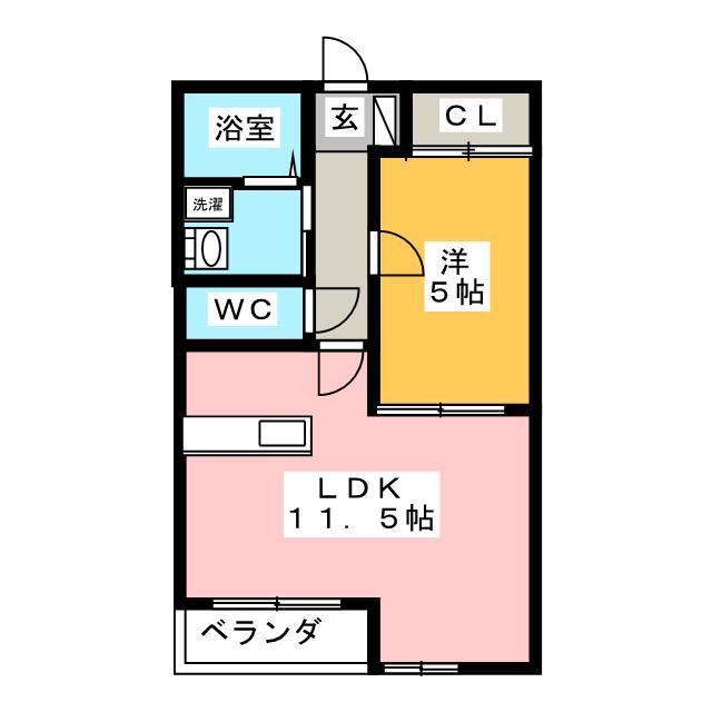 メゾンパラディ(1LDK/3階)の間取り写真