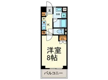 ガーデンハイツマルタカⅡ(1K/4階)の間取り写真