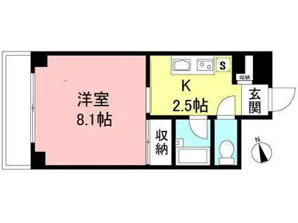 モアイ八幡山オロンゴ(1K/2階)の間取り写真