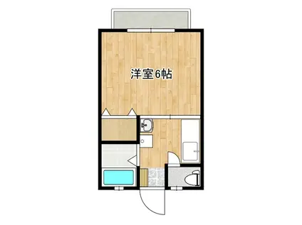 ヴィレッタ宮地町(1K/2階)の間取り写真