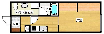 リバーノース中野東(ワンルーム/2階)の間取り写真