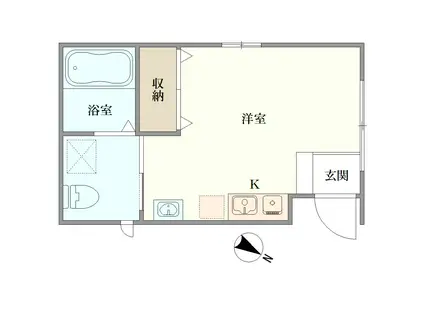 プランドール(ワンルーム/1階)の間取り写真