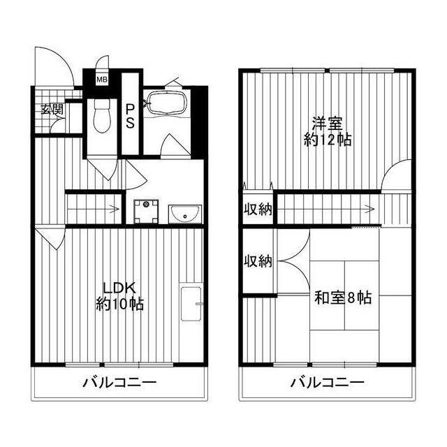 メゾンセレナイト(2LDK/2階)の間取り写真