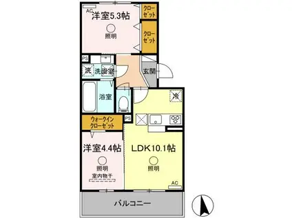 シェシレーヌ(2LDK/1階)の間取り写真