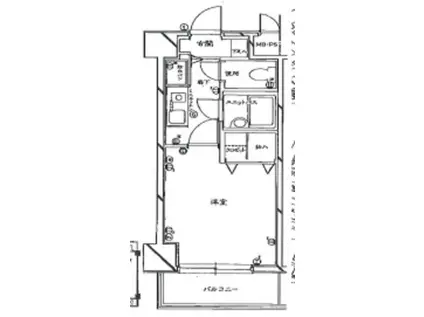 日興パレス長岡呉服町(1K/2階)の間取り写真