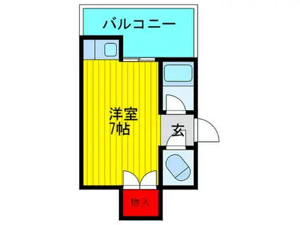 ハイツ東野田(ワンルーム/5階)の間取り写真