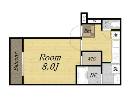 フジパレス宝塚小林II番館(1K/3階)の間取り写真