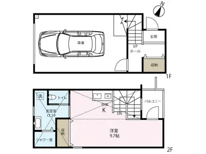 INCELL ADMIT 袖ヶ浦(ワンルーム/1階)の間取り写真