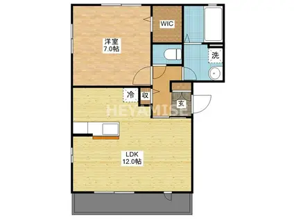 インターフレグラント A棟(1LDK/3階)の間取り写真