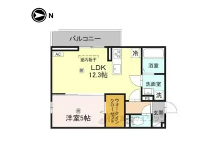 D-ROOM山上(1LDK/1階)の間取り写真