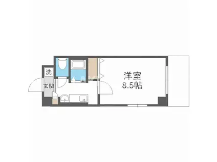 Mプラザ蒲生四駅前(1K/7階)の間取り写真