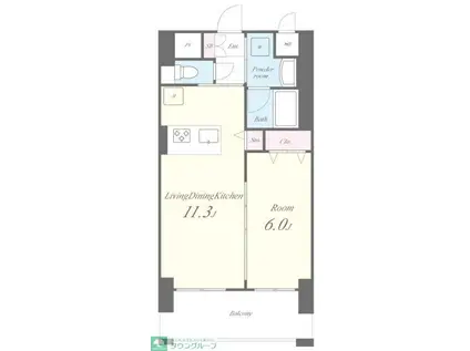 PORTOFINO(1LDK/4階)の間取り写真