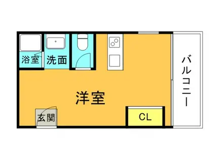 サンライズ舟入(ワンルーム/5階)の間取り写真