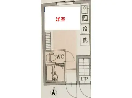 カントリー蒲田(1K/1階)の間取り写真