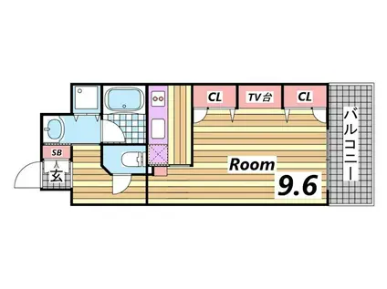 KAISEI新神戸第2(1K/3階)の間取り写真