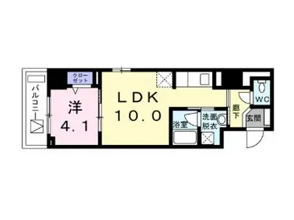 ケヤキグランデI(1LDK/7階)の間取り写真