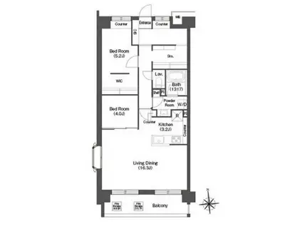 コンフォリア高島平-II(2LDK/2階)の間取り写真