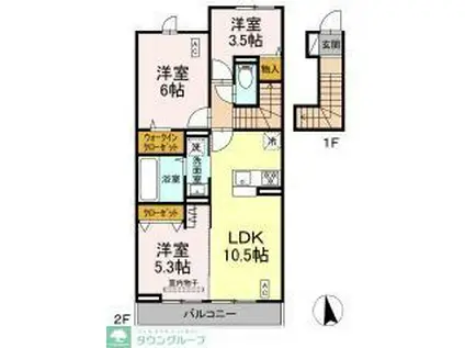 センチュリーハイムすみよし台 VI(3LDK/2階)の間取り写真