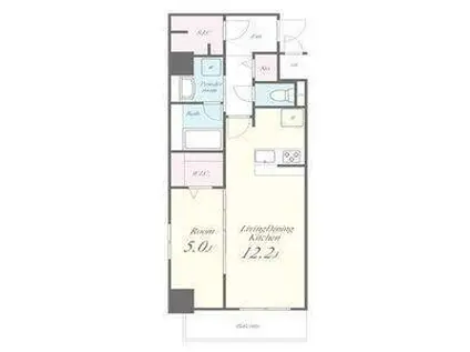 パナケイア フジ(1LDK/2階)の間取り写真