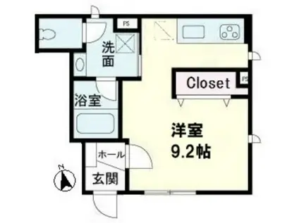 マイレジデンスII(ワンルーム/1階)の間取り写真